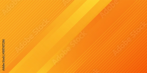 Abstract vector orange background with diagonal lines. Dynamic shapes composition. modern design