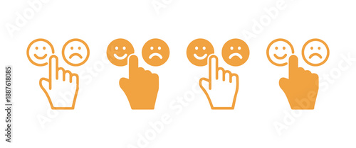 Happy Sad Face Icon Set