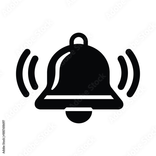 Bell icon with sound waves