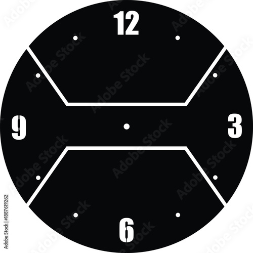 Modern Geometric Wall Clock Laser Cut Vector Design for CNC Decor