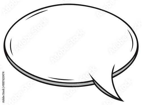 Speech Bubble Graphic Talk Balloon Design Communication Concept Illustration Oval Shape Idea Text