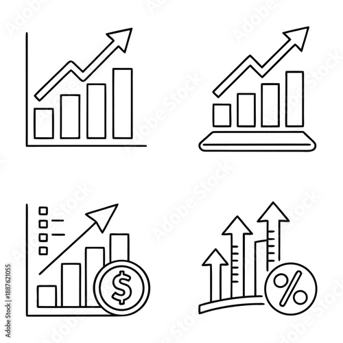 Ultra Minimal Growth Icon Set