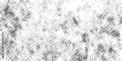 Dotted halftone gradient texture. Fading polka dot background. Repeated dots gradation pattern background. Black vanishing comic pop art overlay backdrop. Halftone raster effect wallpaper. vector