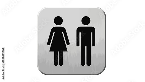 Restroom Sign Male Female Icon.