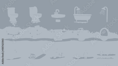 Bathroom Icons Collection.