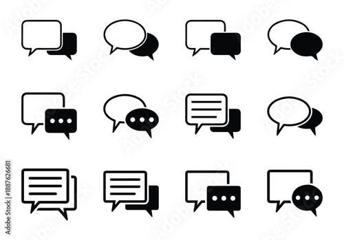 Vector Chat Message Icon Set
