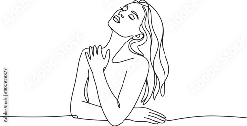 Minimalist Woman Self-Care Illustration