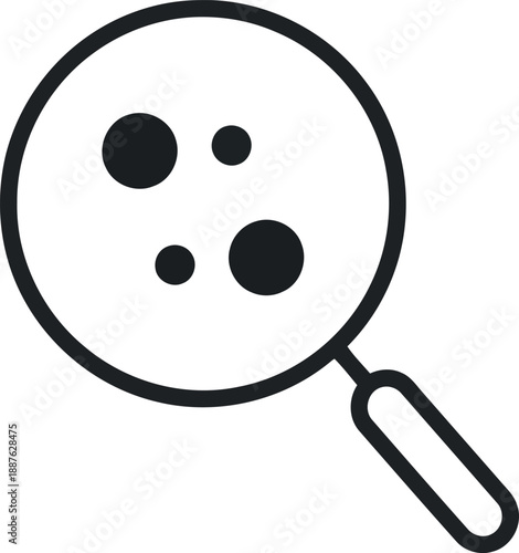 Black magnifying glass search icon vector illustration flat design isolated