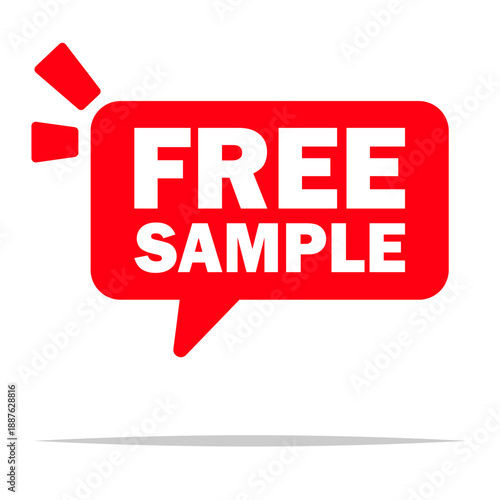 Free sample sign vector isolated illustration