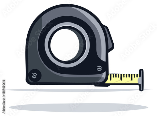 Cartoon Tape Measure Showing Measuring Scale And Detail