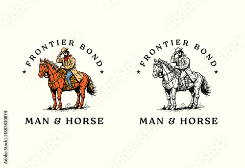Hand-Drawn Western Cowboy Logo