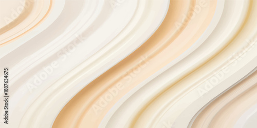 Smooth flowing red and white abstract background with a creamy liquid texture and swirling chocolate design patterns