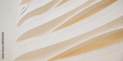 A soft white feather rests on a smooth silk fabric background with elegant flowing waves of luxury cream satin texture and a light linen surface design