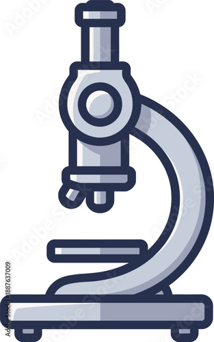 Modern microscope vector for scientific research and education