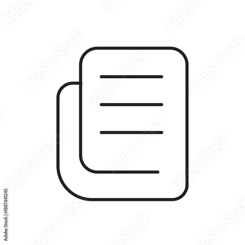 Document Attachment Line Icon File Editable Stroke Vector EPS Illustration