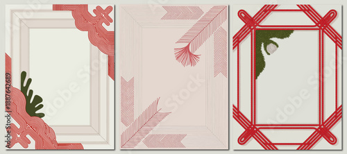 Happy Baba Marta Day Bulgarian Spring Tradition Illustration Frame