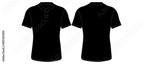 Baseball 2 Button Jersey Mockup Template Vector