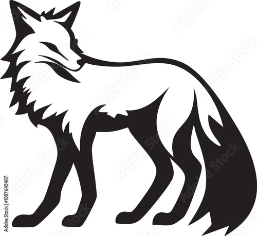 Renard tatouage - Silhouette