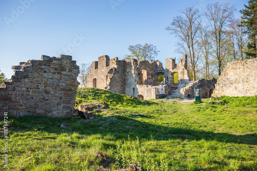 Ruin of castle Raueneck in Hassberge