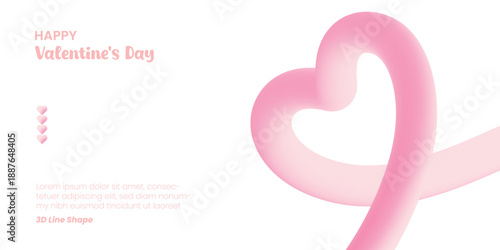 Contemporary Valentine backdrop with gentle 3D wave movement