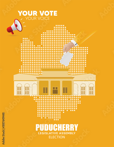 Pondicherry election awareness poster encouraging voting democracy civic responsibility participation