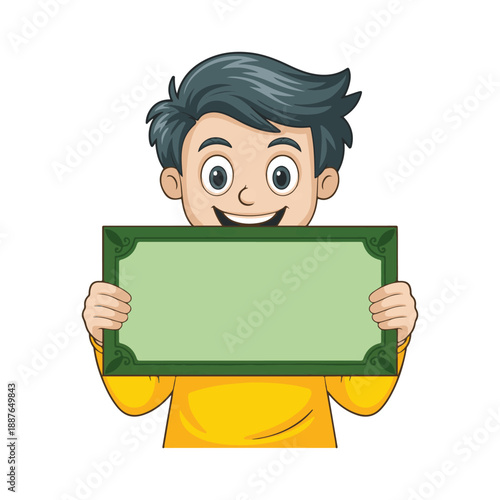 girl holding a blank sign