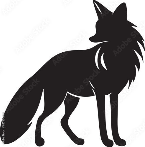 Renard - Silhouette Noir