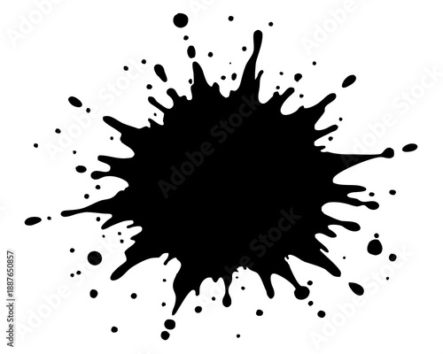 gulal powder splash element, holi festival silhouette vector illustration isolated on white background