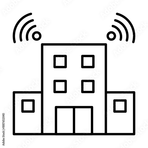 wifi hotel of hotel and service property icons 