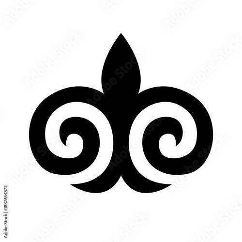 Elegant Design Element: A sophisticated, stylized design element, exhibiting a fusion of classical and modern artistic sensibilities, exuding sophistication and timeless appeal.