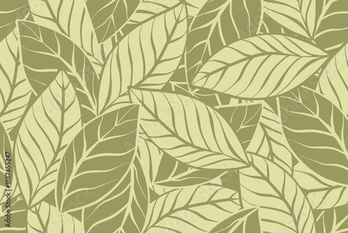 Seamless floral and leaf patterns design for all types of print textiles and background