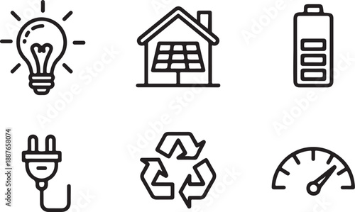 Settings Gear Icon Set Editable Stroke Line Vector.