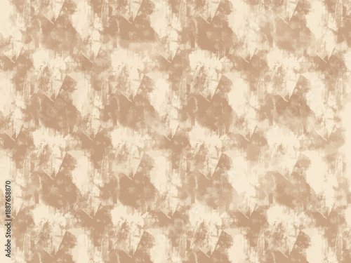 ベージュの水彩にじみ総柄テクスチャ ナチュラルでやさしい抽象背景 ラスター素材/Beige Watercolor Blot Repeating Texture with Soft Natural Tone Abstract Raster Background
