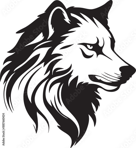 Loup Sauvage Tête - Silhouette