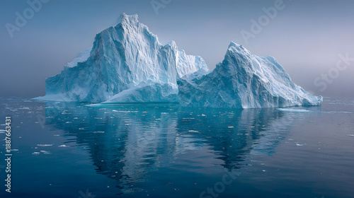 Wallpaper Mural The Majesty of Nature: Pristine Arctic Wilderness with Floating Ice and Mirror Reflections Torontodigital.ca