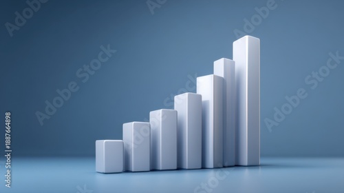 White Bar Graph Representing Growth and Progress on a Blue Background for Business and Financial Concepts in a Minimalist Style Free Download White Bar Graph Representing Growth and Progress on a Blue Background for Business and Financial Concepts in a Minimalist Style - GFXLoad