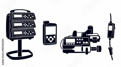 Collection of Medical Infusion Pumps and Devices.