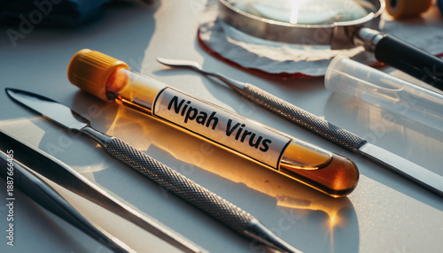 Nipah Virus white background
