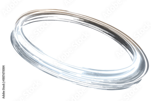 순수한 투명한 링 형태의 깨끗한 표면이 돋보이는 심플한 디자인의 물체