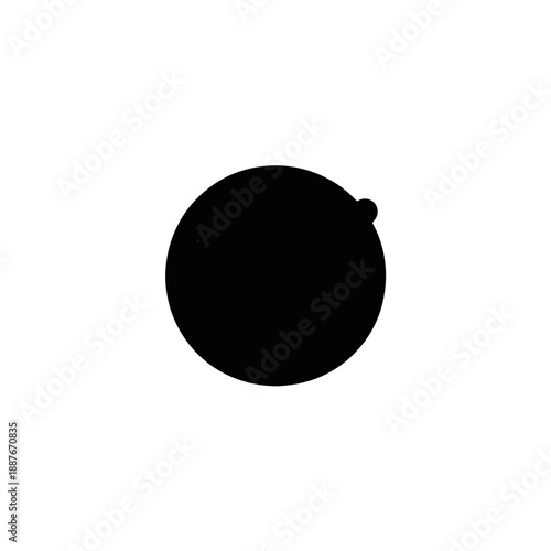 흰색 배경에 검은색 원과 작은 점이 있는 미니멀리스트 디자인, 투명한 느낌을 주는 순수한 그래픽