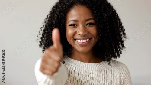 Man and woman showing thumbs up gesture in approval concept video