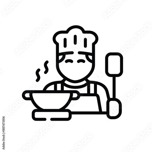 COOKING PEOPLE ICON EDITABLE EPS FILE.