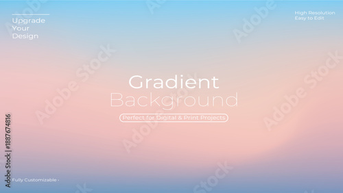 Modern Aesthetic Soft Pink and Peach Pastel Mesh Gradient Background , Elegant pink and peach blurred gradient background, perfect for aesthetic and minimal designs.