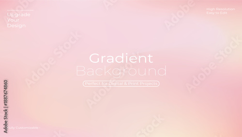 Modern Aesthetic Soft Pink and Peach Pastel Mesh Gradient Background , Elegant pink and peach blurred gradient background, perfect for aesthetic and minimal designs.