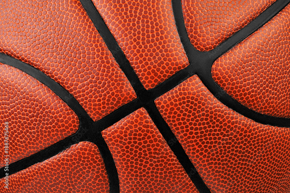 Fototapeta premium pattern of orange leather textured basketball background