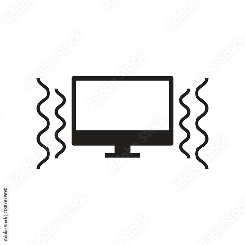 Vibrate motion monitor error solid icon