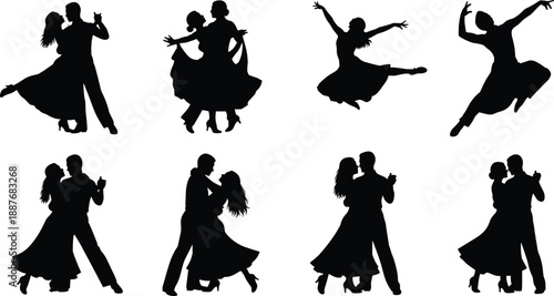 Here is the SEO-optimized title and keyword set for your ballroom dancing couples silhouette collection.