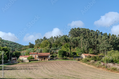 View of the traditional Spain village near Gijon, Asturias