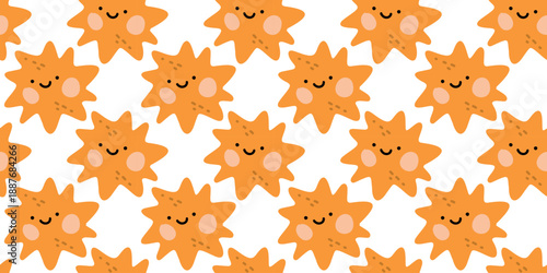 seamless pattern of playful happy children designs