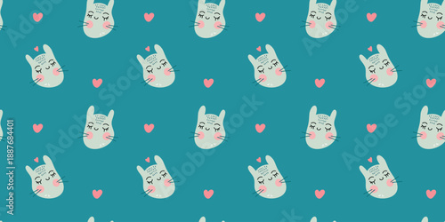 seamless pattern of whimsical happy children designs